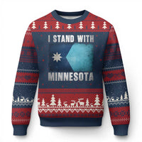 I Stand With Minnesota Ugly Christmas Sweater MN State Support Political Protest