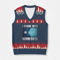 I Stand With Minnesota V-Neck Knit Sweater Vest MN State Support Political Protest