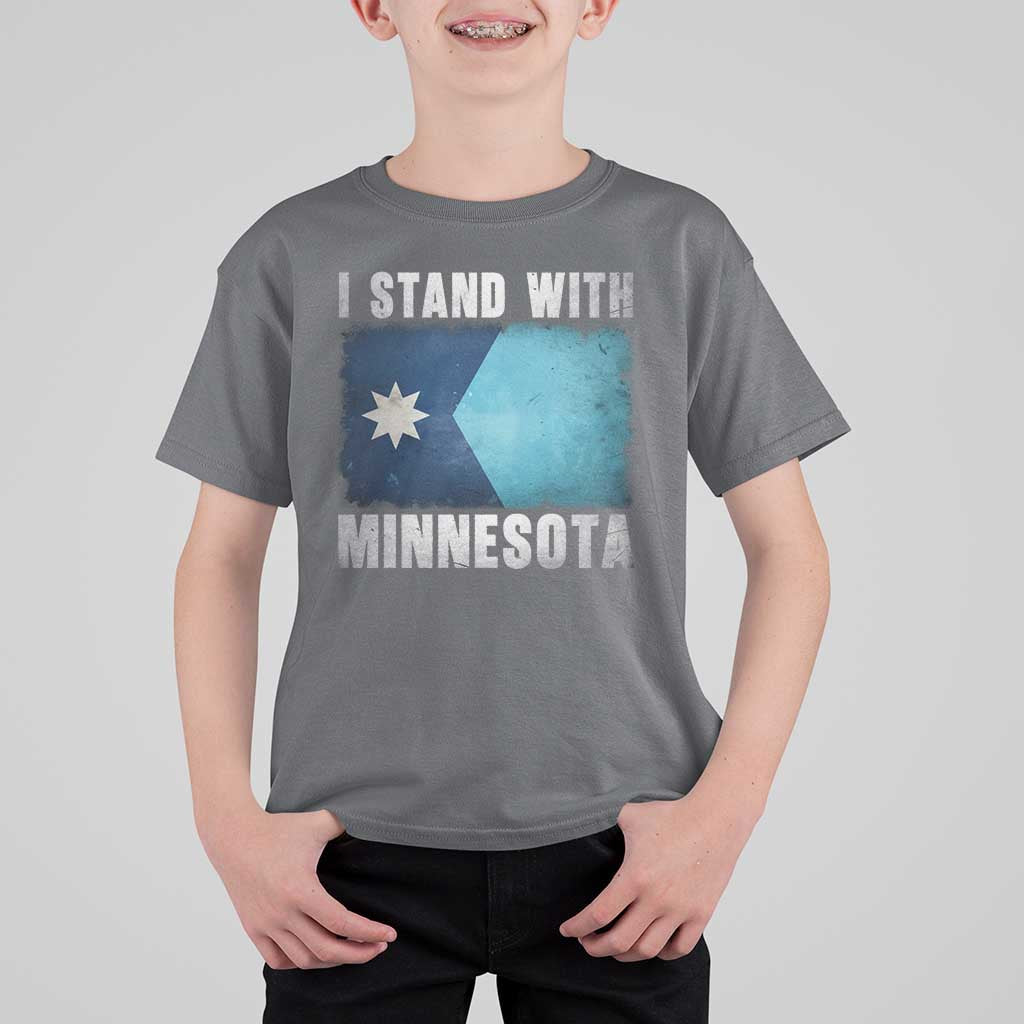 I Stand With Minnesota T Shirt For Kid MN State Support Political Protest