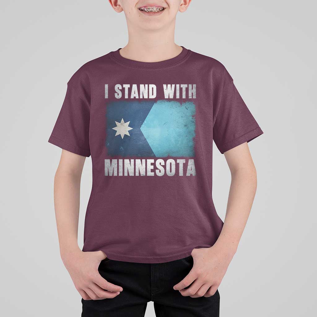 I Stand With Minnesota T Shirt For Kid MN State Support Political Protest