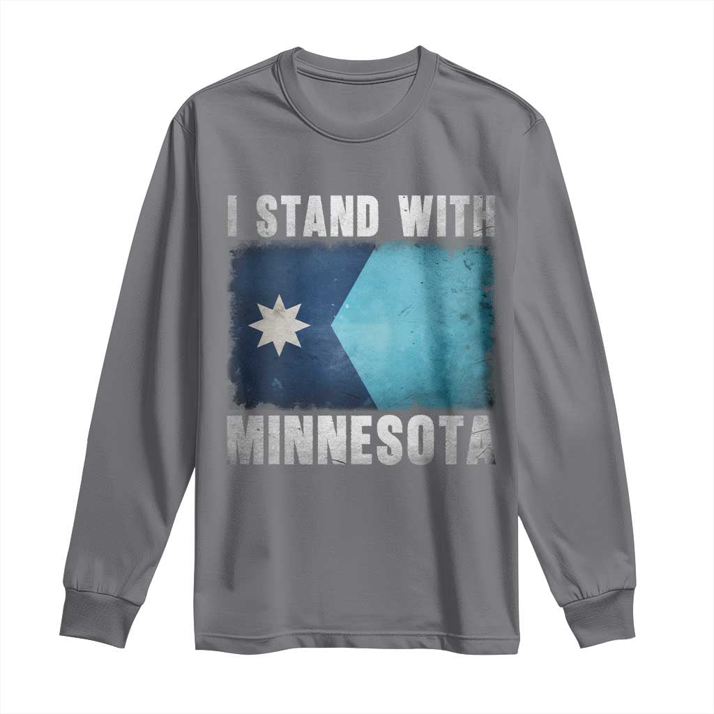 I Stand With Minnesota Long Sleeve Shirt MN State Support Political Protest