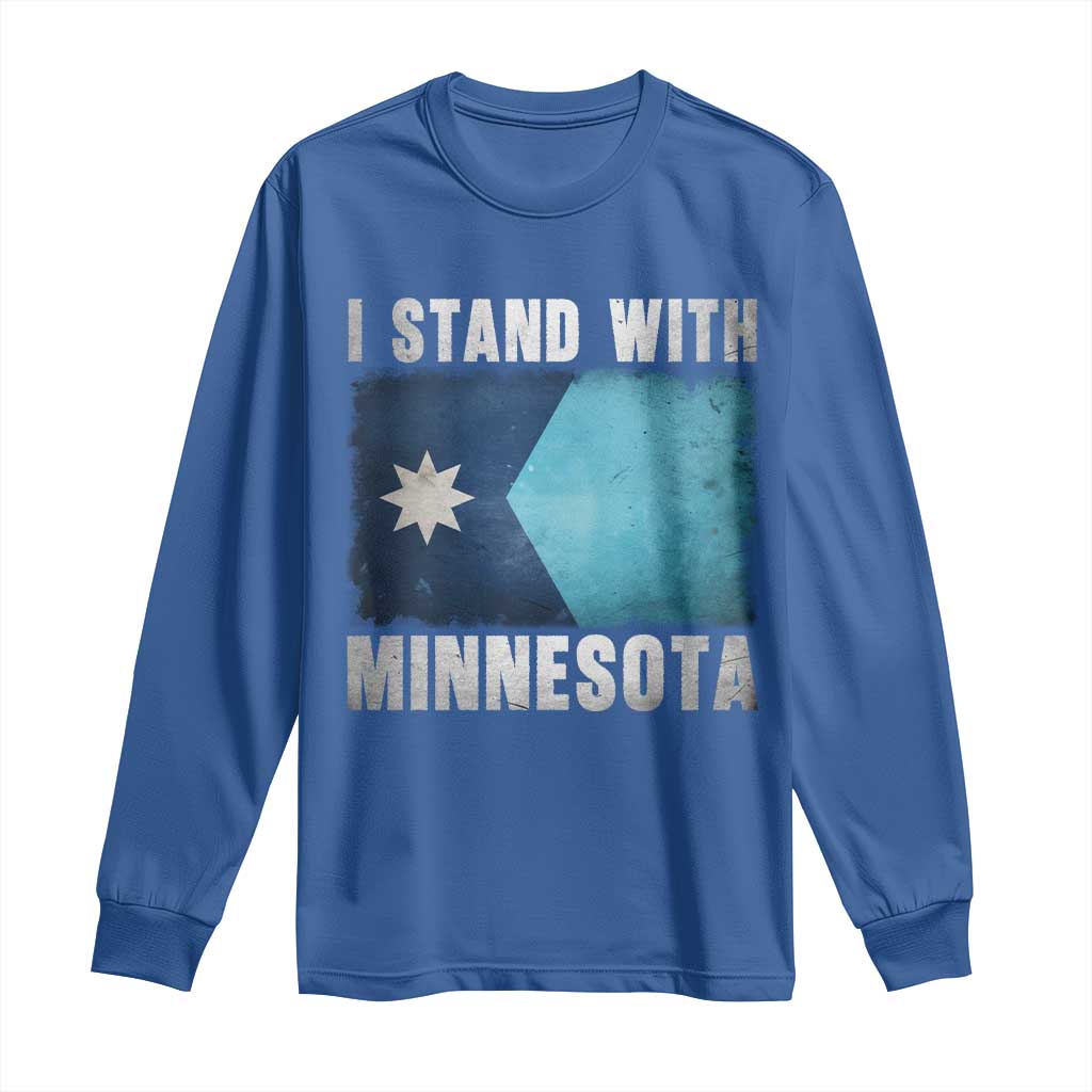 I Stand With Minnesota Long Sleeve Shirt MN State Support Political Protest