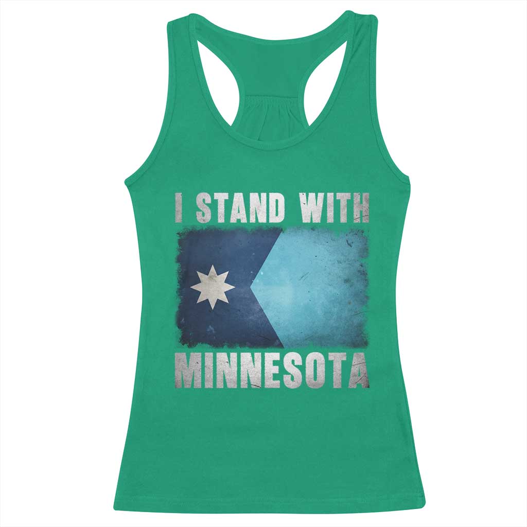 I Stand With Minnesota Racerback Tank Top MN State Support Political Protest