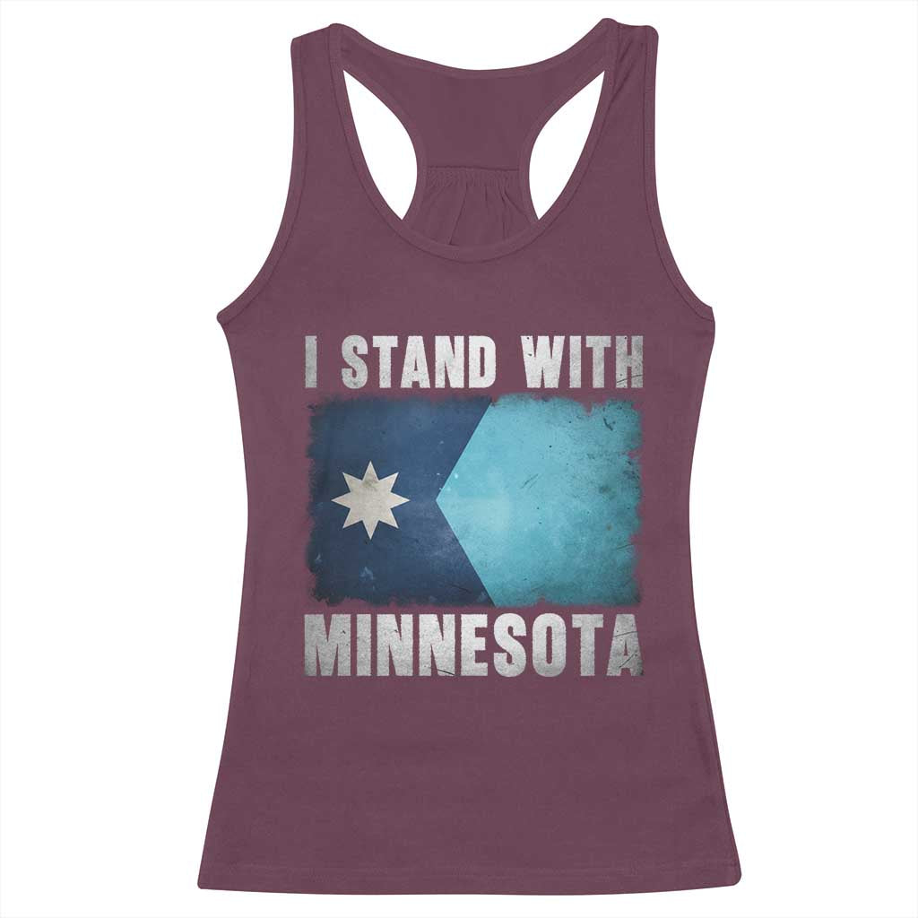 I Stand With Minnesota Racerback Tank Top MN State Support Political Protest
