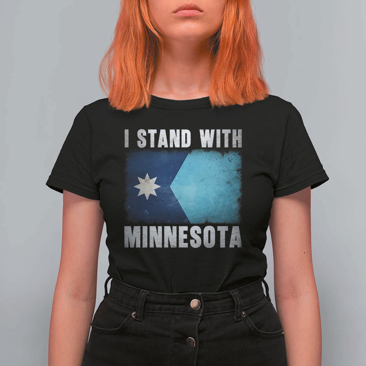 I Stand With Minnesota T Shirt For Women MN State Support Political Protest