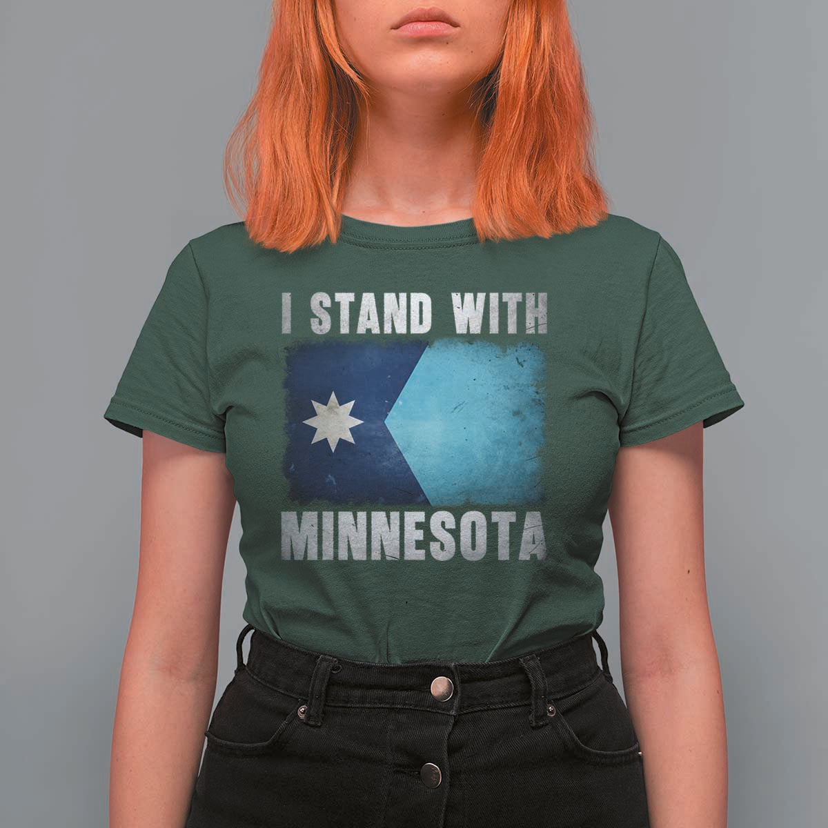I Stand With Minnesota T Shirt For Women MN State Support Political Protest