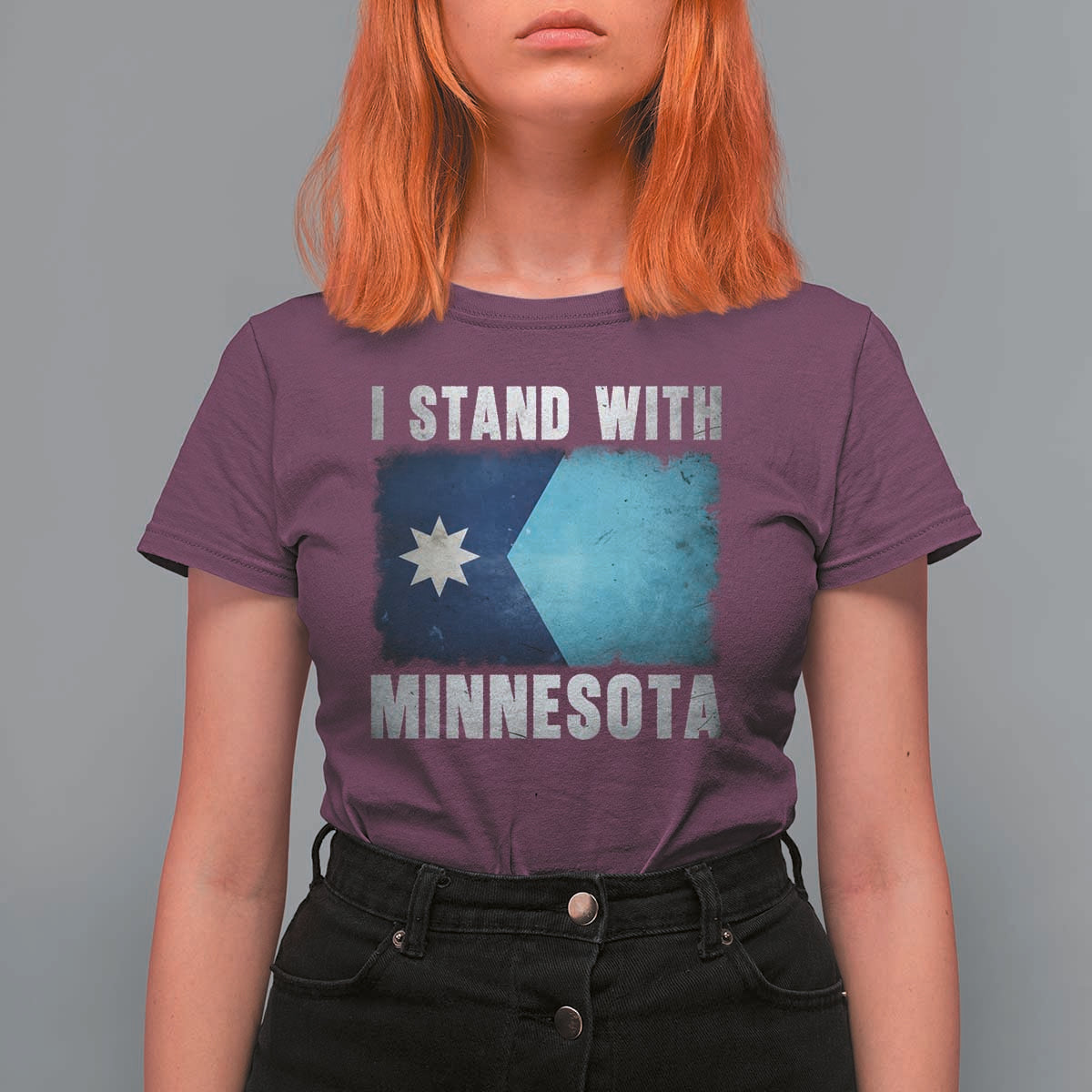 I Stand With Minnesota T Shirt For Women MN State Support Political Protest