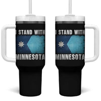 I Stand With Minnesota Tumbler With Handle MN State Support Political Protest