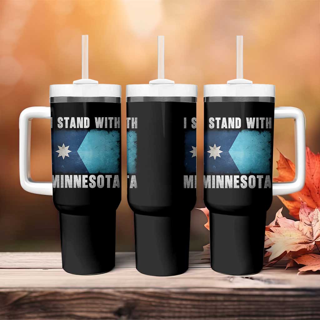 I Stand With Minnesota Tumbler With Handle MN State Support Political Protest