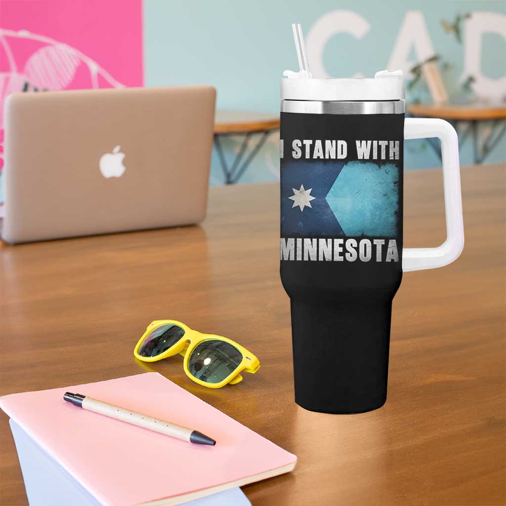 I Stand With Minnesota Tumbler With Handle MN State Support Political Protest