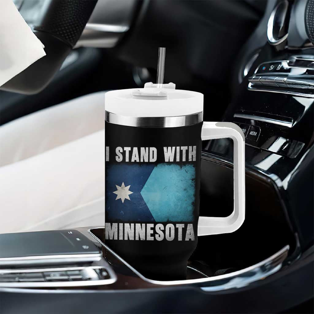 I Stand With Minnesota Tumbler With Handle MN State Support Political Protest