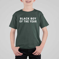 Black Boy Of The Year T Shirt For Kid Funny Gag Joke