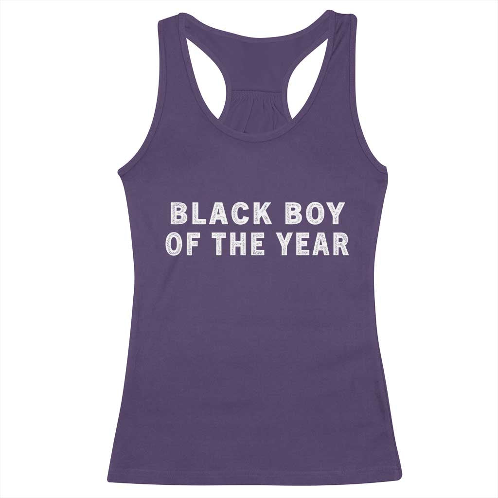 Black Boy Of The Year Racerback Tank Top Funny Gag Joke