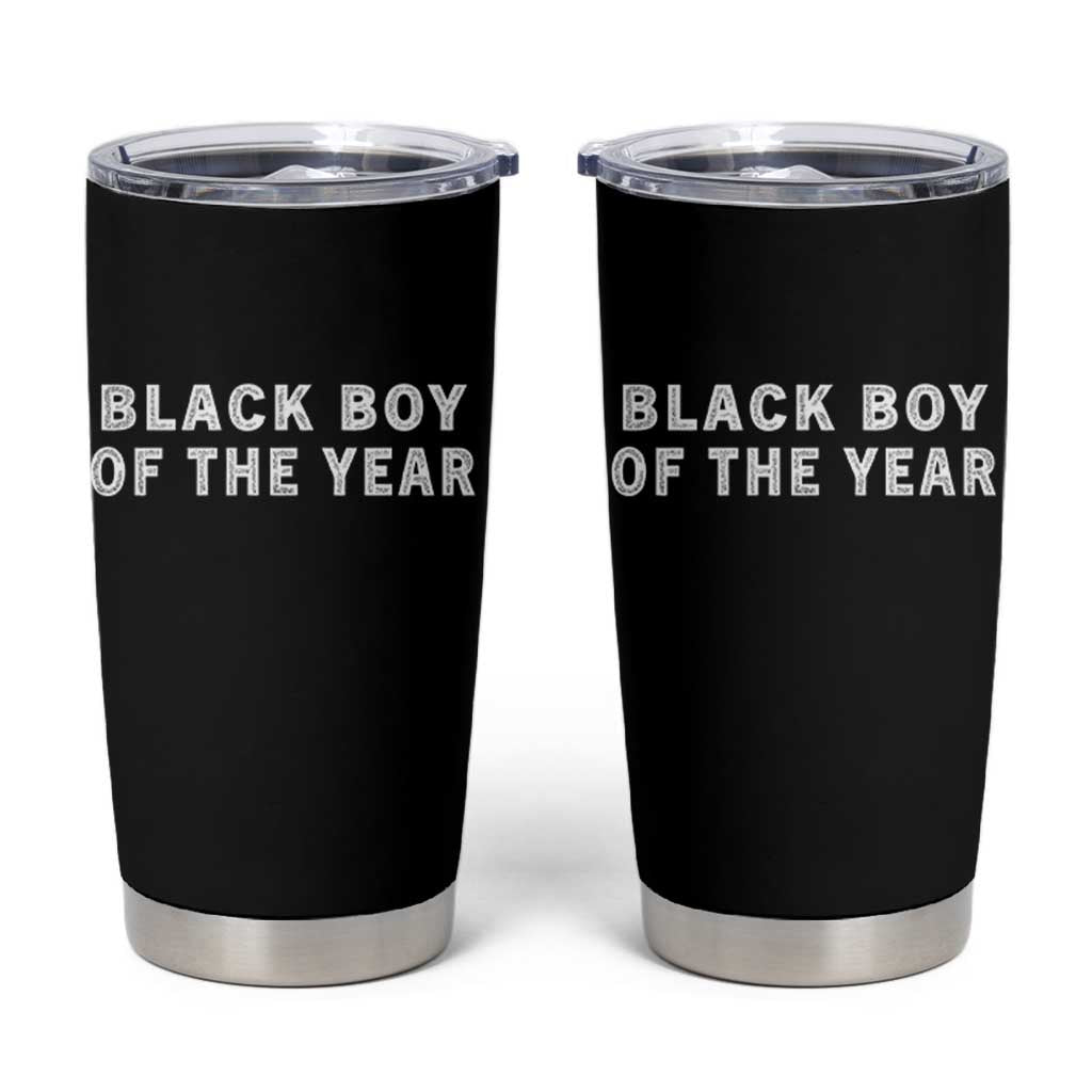 Black Boy Of The Year Tumbler Cup Funny Gag Joke