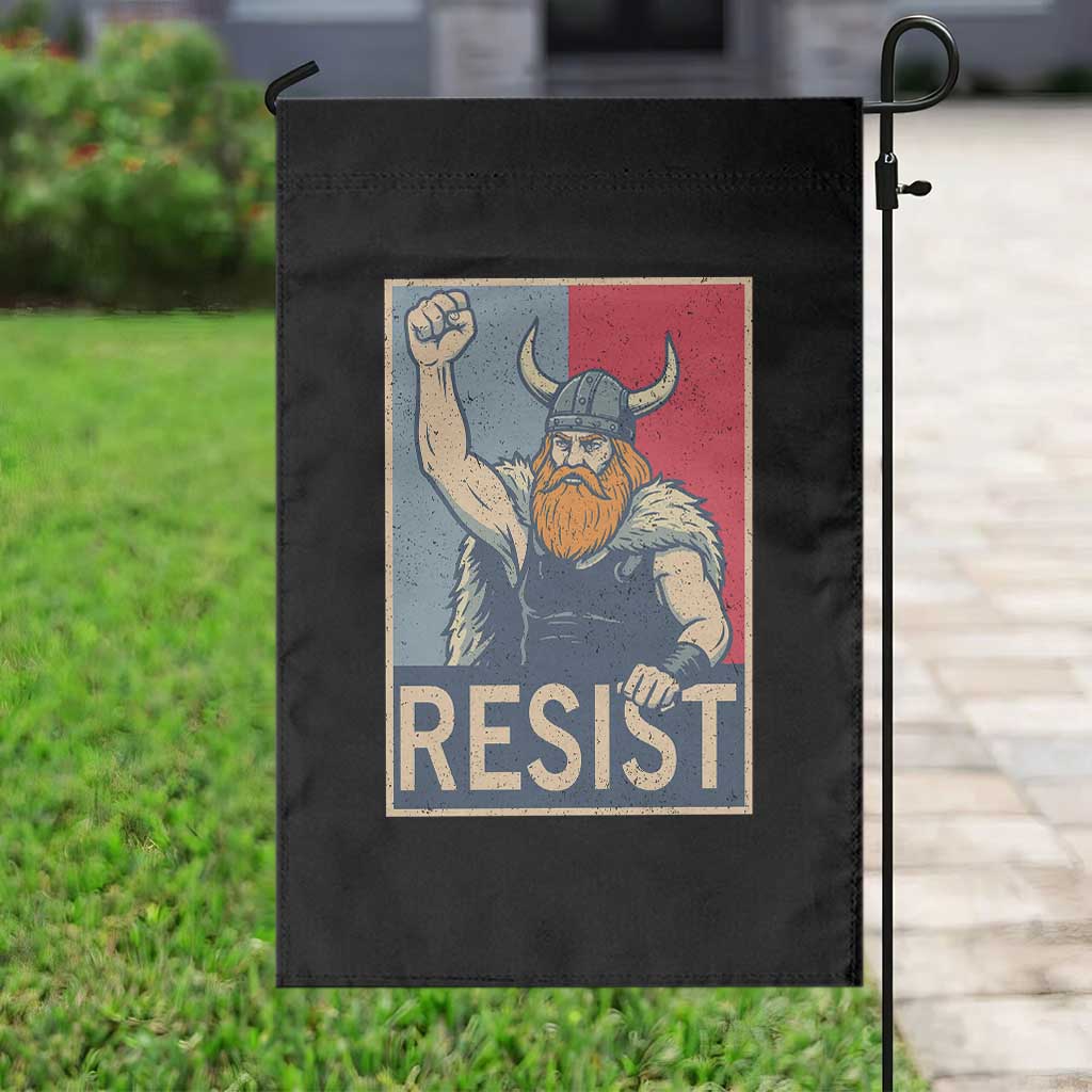 Funny Minneapolis Viking Resist Abolish Ice Protest Garden Flag