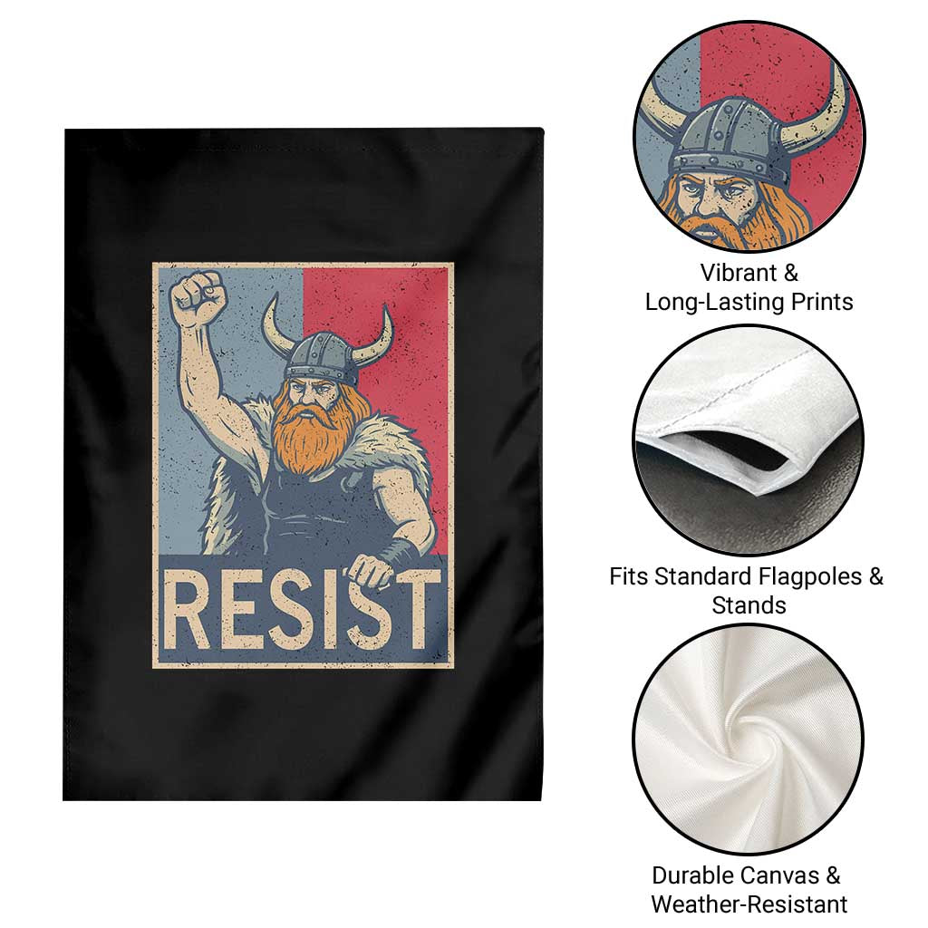 Funny Minneapolis Viking Resist Abolish Ice Protest Garden Flag