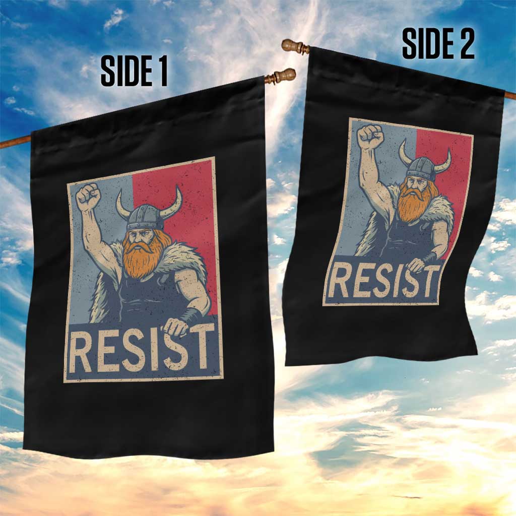 Funny Minneapolis Viking Resist Abolish Ice Protest Garden Flag