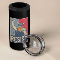 Funny Minneapolis Viking Resist Abolish Ice Protest 4 in 1 Can Cooler Tumbler