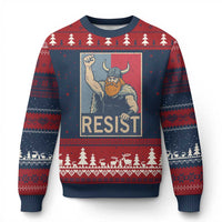 Funny Minneapolis Viking Resist Abolish Ice Protest Ugly Christmas Sweater