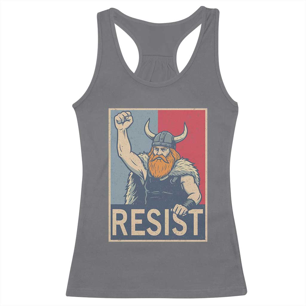 Funny Minneapolis Viking Resist Abolish Ice Protest Racerback Tank Top