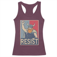 Funny Minneapolis Viking Resist Abolish Ice Protest Racerback Tank Top