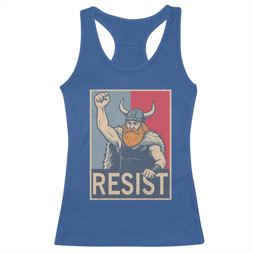 Funny Minneapolis Viking Resist Abolish Ice Protest Racerback Tank Top