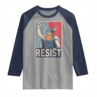 Funny Minneapolis Viking Resist Abolish Ice Protest Raglan Shirt