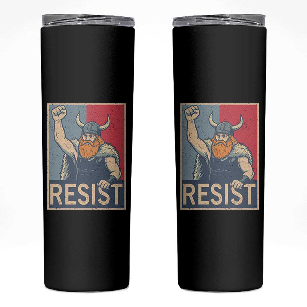Funny Minneapolis Viking Resist Abolish Ice Protest Skinny Tumbler