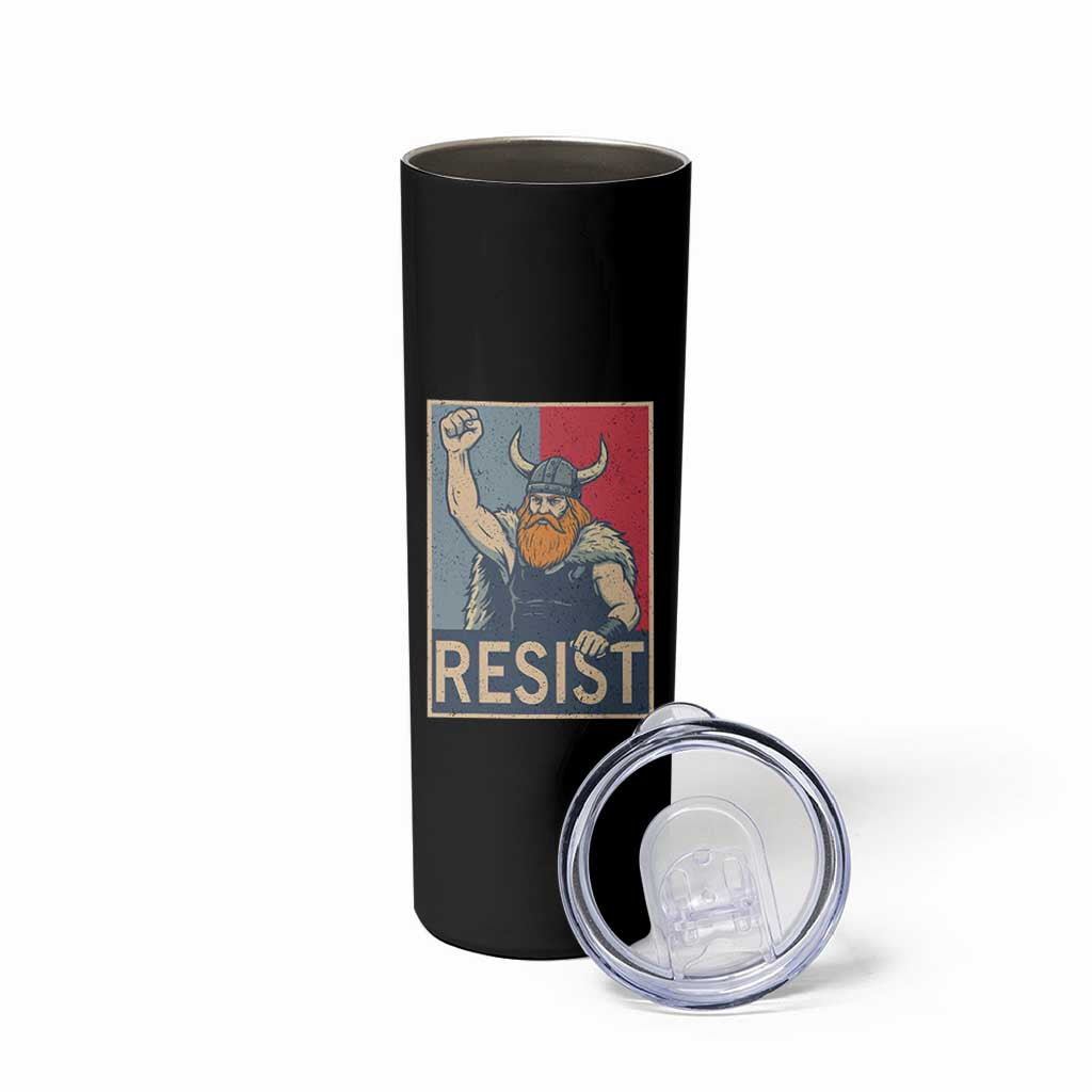 Funny Minneapolis Viking Resist Abolish Ice Protest Skinny Tumbler