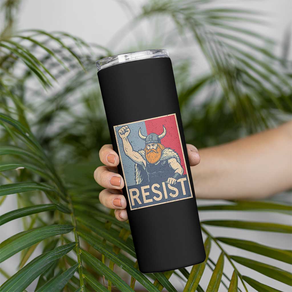 Funny Minneapolis Viking Resist Abolish Ice Protest Skinny Tumbler