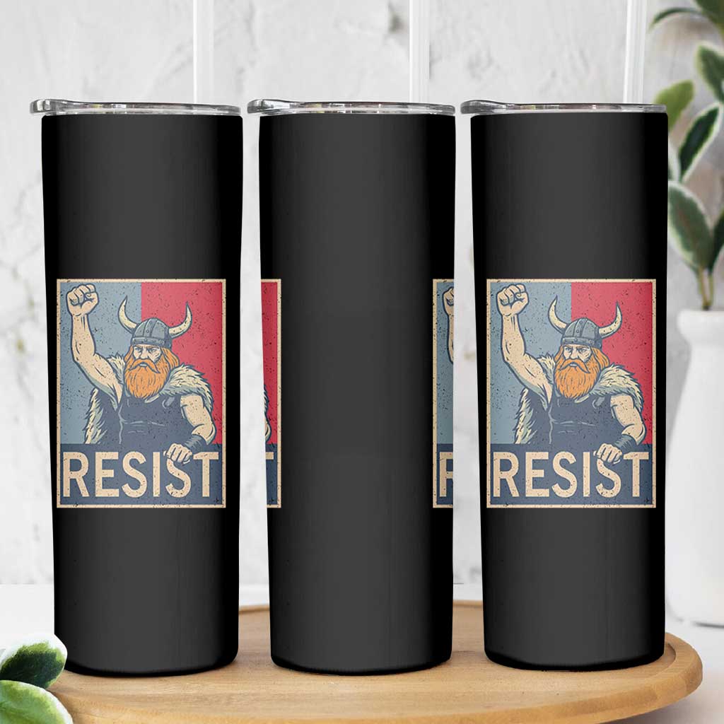 Funny Minneapolis Viking Resist Abolish Ice Protest Skinny Tumbler