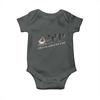 Off To Be Radical Left Scum Baby Onesie Funny Minneapolis Escape Viking Abolish Ice