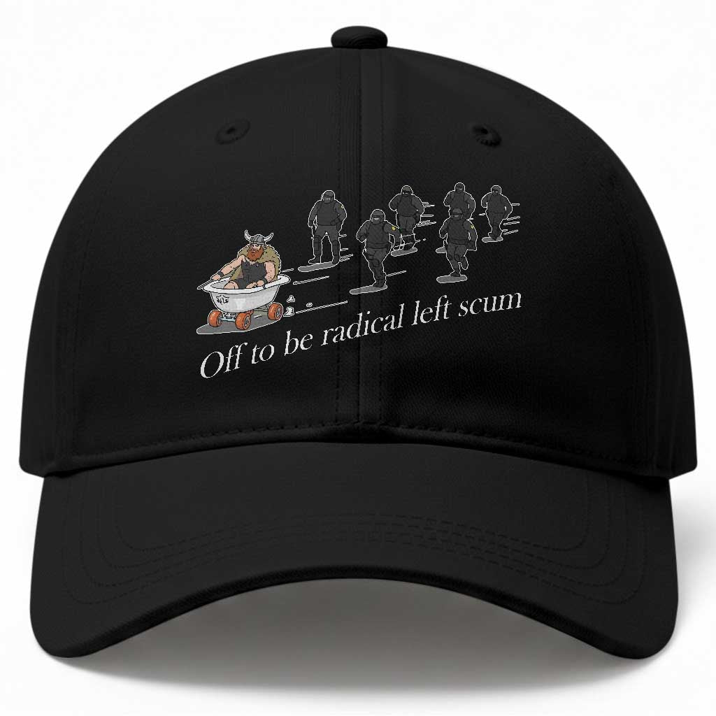 Off To Be Radical Left Scum Baseball Cap Funny Minneapolis Escape Viking Abolish Ice