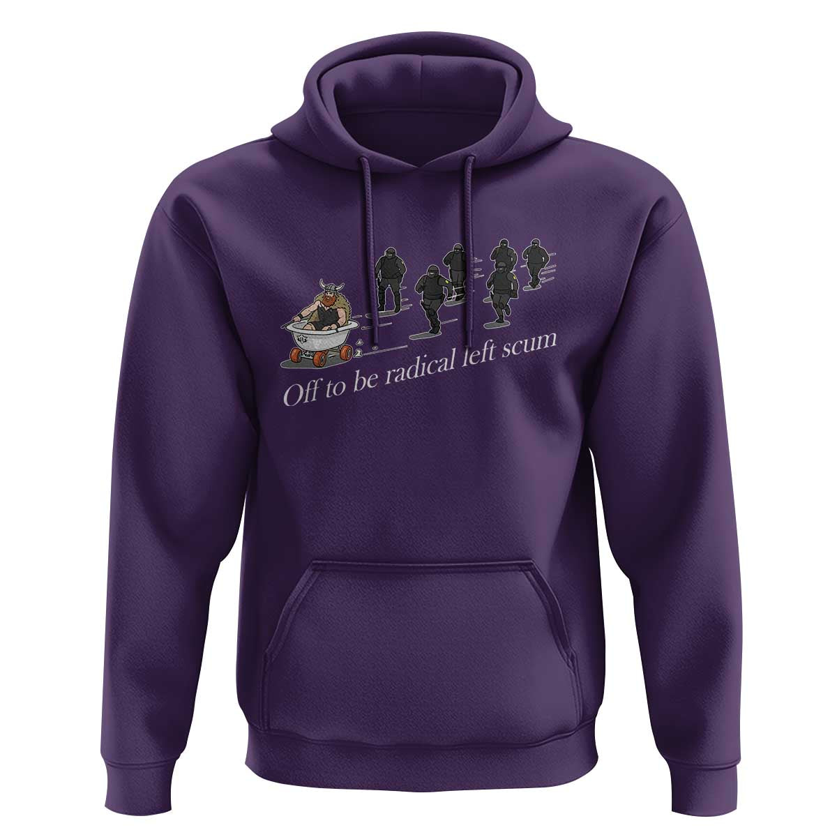 Off To Be Radical Left Scum Hoodie Funny Minneapolis Escape Viking Abolish Ice