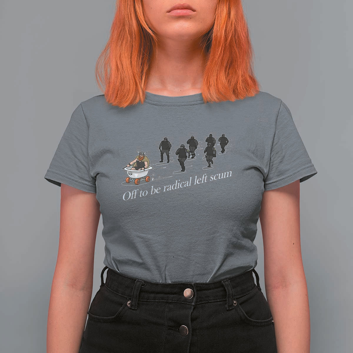 Off To Be Radical Left Scum T Shirt For Women Funny Minneapolis Escape Viking Abolish Ice