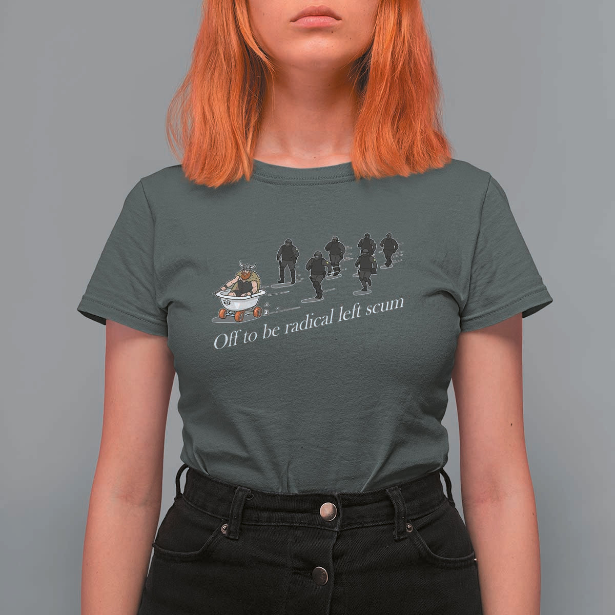 Off To Be Radical Left Scum T Shirt For Women Funny Minneapolis Escape Viking Abolish Ice