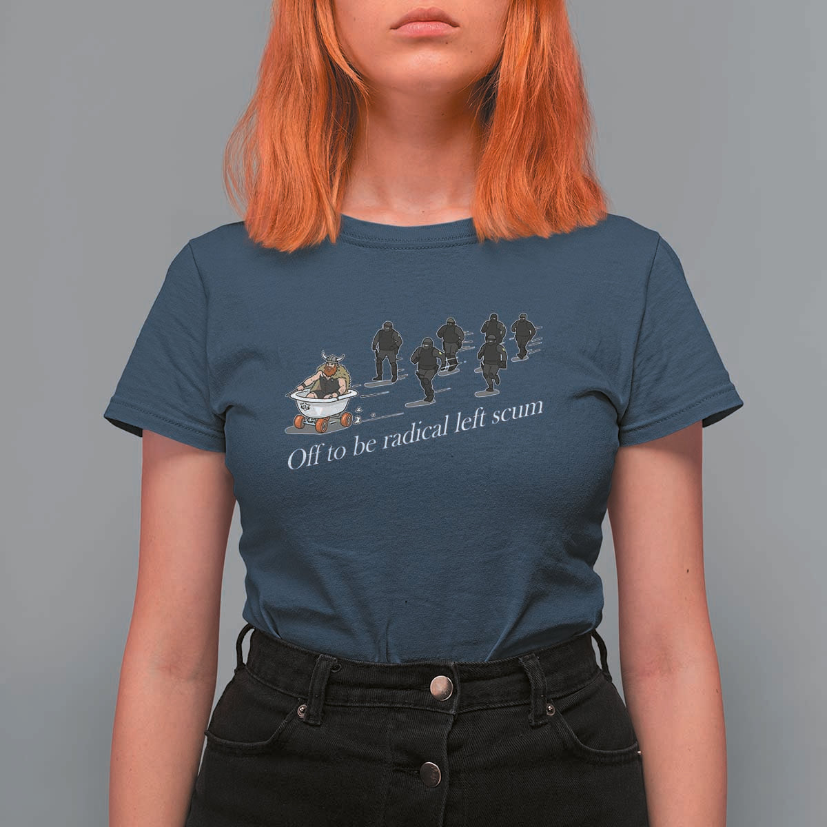 Off To Be Radical Left Scum T Shirt For Women Funny Minneapolis Escape Viking Abolish Ice