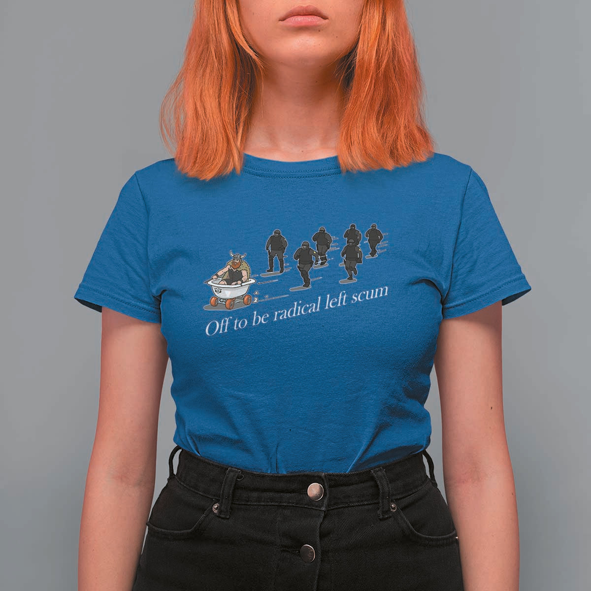 Off To Be Radical Left Scum T Shirt For Women Funny Minneapolis Escape Viking Abolish Ice