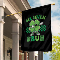 Funny 67 St Patricks Day Garden Flag Six Seven Bruh Dabbing Shamrock