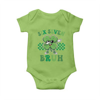Funny 67 St Patricks Day Baby Onesie Six Seven Bruh Dabbing Shamrock