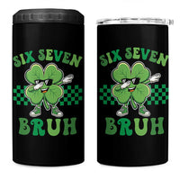 Funny 67 St Patricks Day 4 in 1 Can Cooler Tumbler Six Seven Bruh Dabbing Shamrock