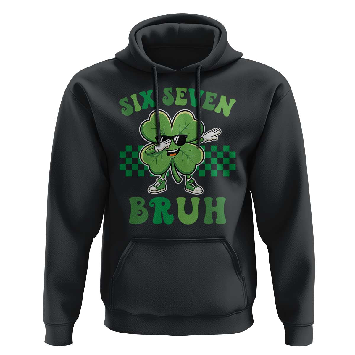 Funny 67 St Patricks Day Hoodie Six Seven Bruh Dabbing Shamrock
