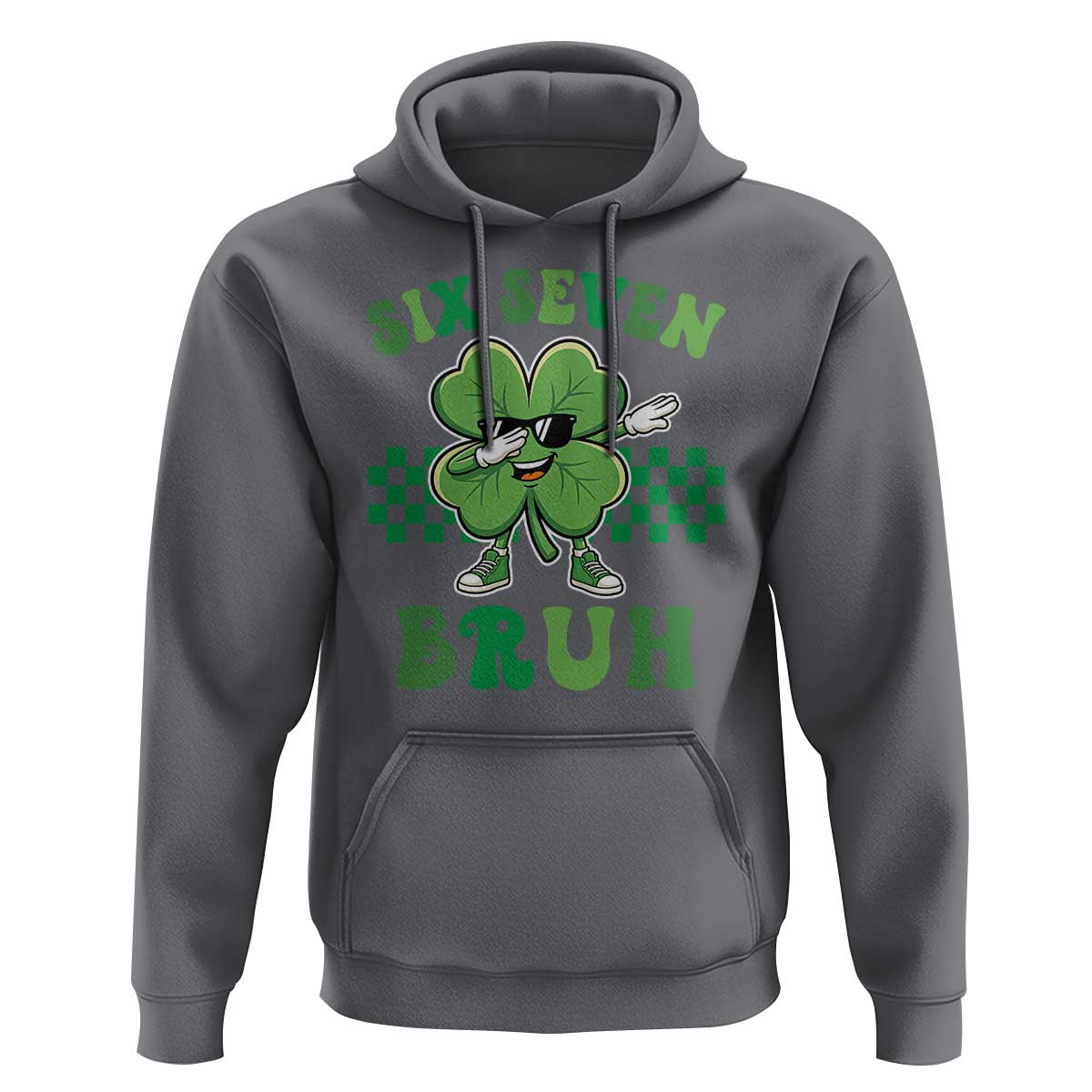 Funny 67 St Patricks Day Hoodie Six Seven Bruh Dabbing Shamrock