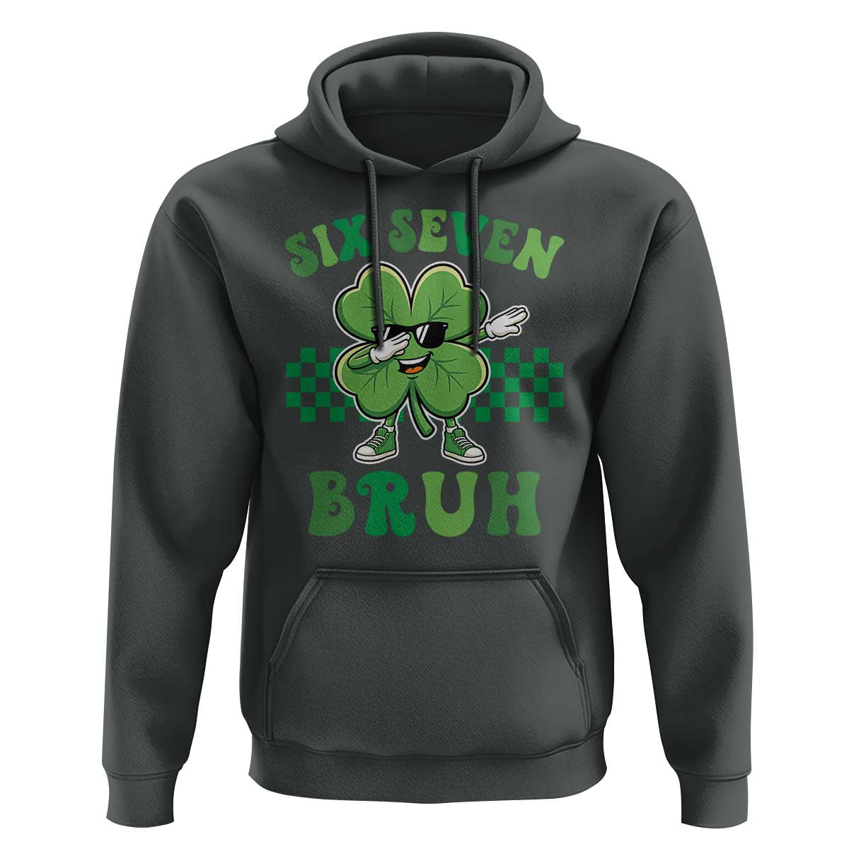 Funny 67 St Patricks Day Hoodie Six Seven Bruh Dabbing Shamrock
