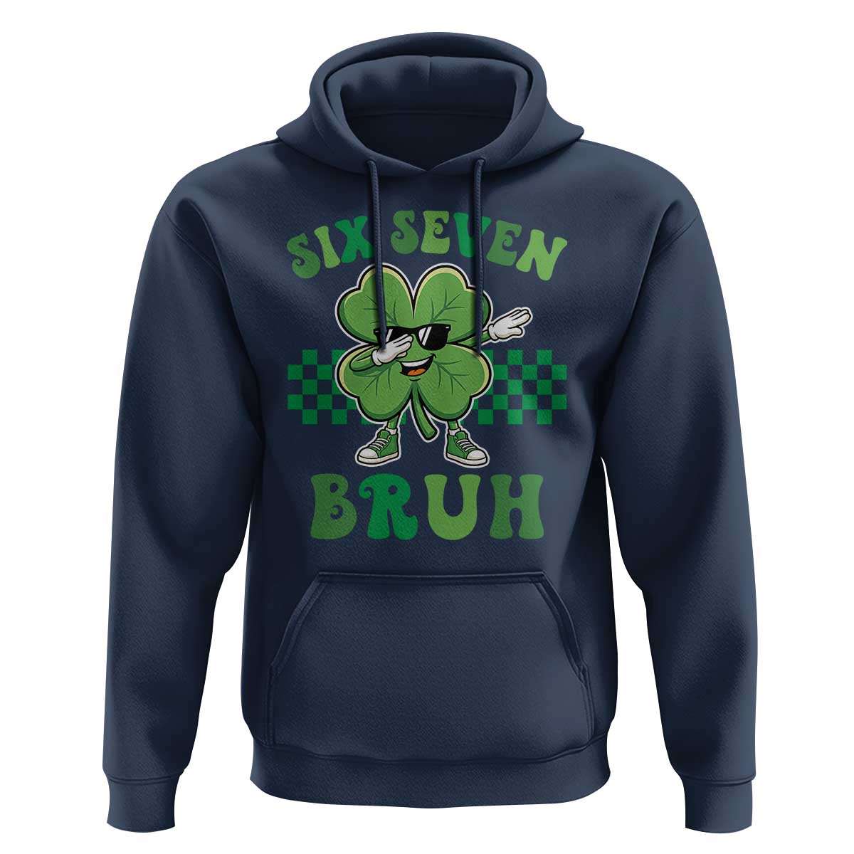 Funny 67 St Patricks Day Hoodie Six Seven Bruh Dabbing Shamrock