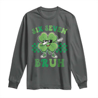 Funny 67 St Patricks Day Long Sleeve Shirt Six Seven Bruh Dabbing Shamrock