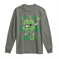 Funny 67 St Patricks Day Long Sleeve Shirt Six Seven Bruh Dabbing Shamrock