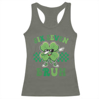 Funny 67 St Patricks Day Racerback Tank Top Six Seven Bruh Dabbing Shamrock