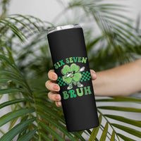 Funny 67 St Patricks Day Skinny Tumbler Six Seven Bruh Dabbing Shamrock