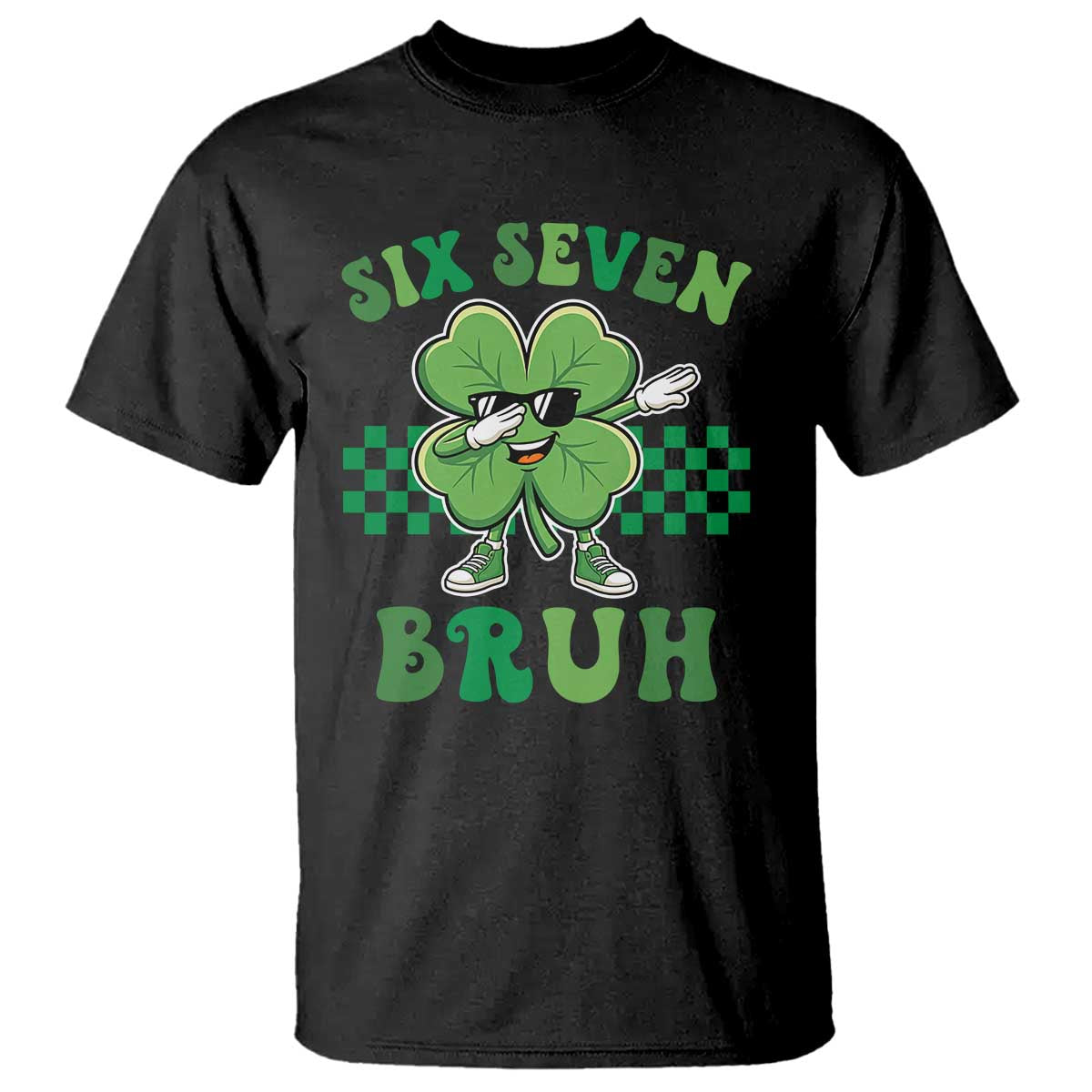 Funny 67 St Patricks Day T Shirt Six Seven Bruh Dabbing Shamrock